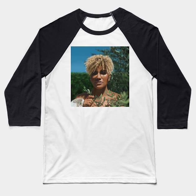 Emmy Raver-Lampman Portrait - Allison Hargreeves Baseball T-Shirt by brainbag